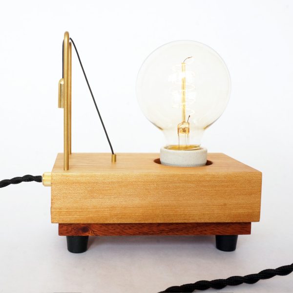 Lamp 'Trek 2' | Hickory en messing | G80 Edison