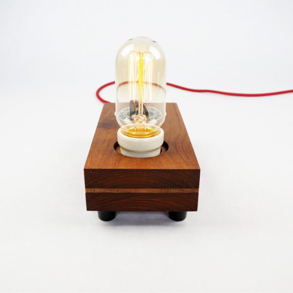 Lamp 'Knop' | Teak en bakeliet | T45 Edison
